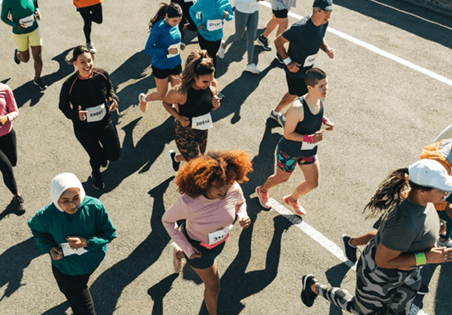 Value - Group of people running together